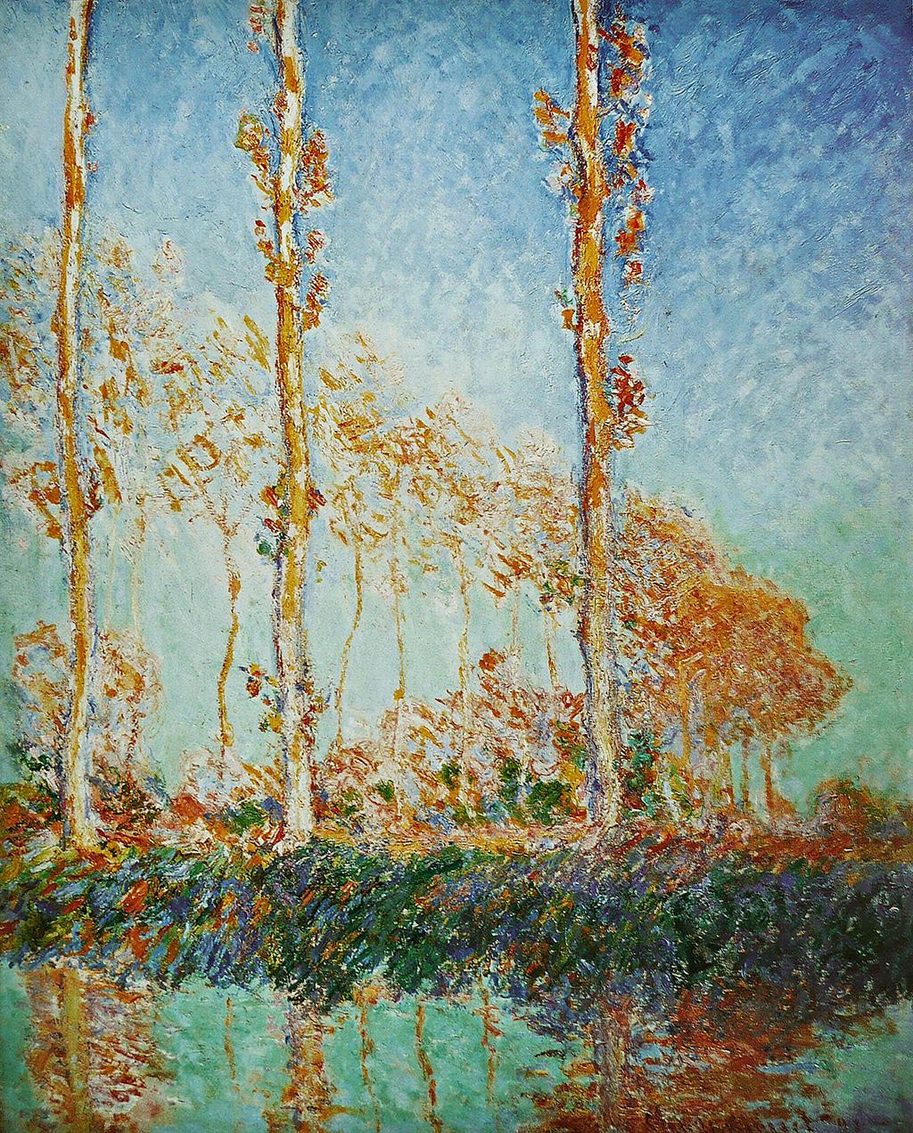 Poplars (Autumn), 1891 in Detail Claude Monet